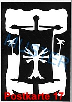 scherenschnitt kunst postkarte 17