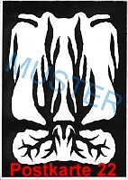 scherenschnitt kunst postkarte 22